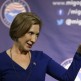 Republican presidential candidate, businesswoman Carly Fiorina addresses the 2016 Mackinac Republican Leadership Conference, Saturday, Sept. 19, 2015, in Mackinac Island, Mich. (AP Photo/Carlos Osorio)